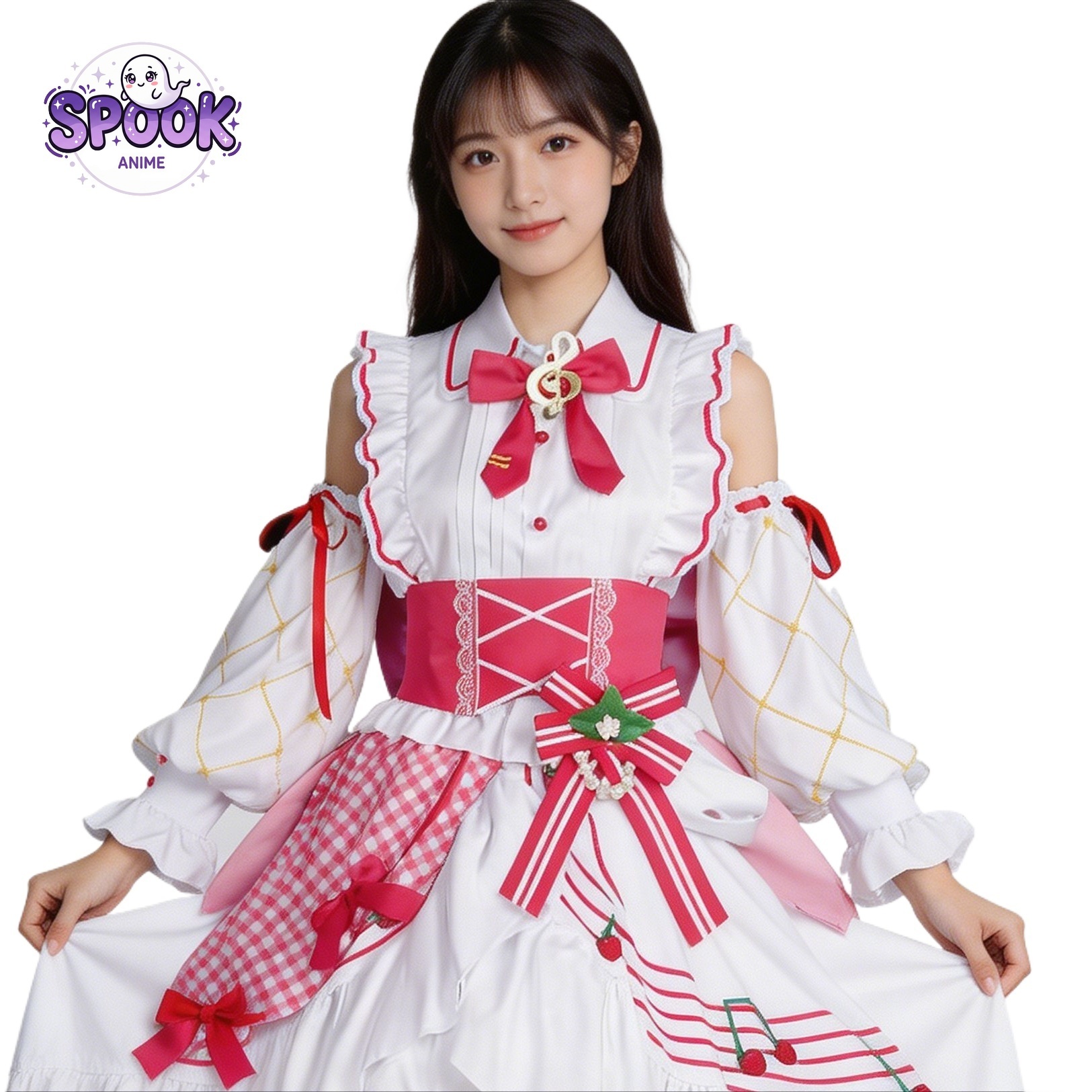Anime Cosplay Miku - Strawberry Lolita Jurk 15e Verjaardag Miku