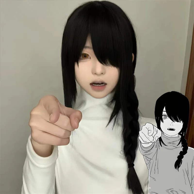 Anime Cosplay Long Black Hair - Anime Chainsaw Man Nayuta Volwassen Cosplay