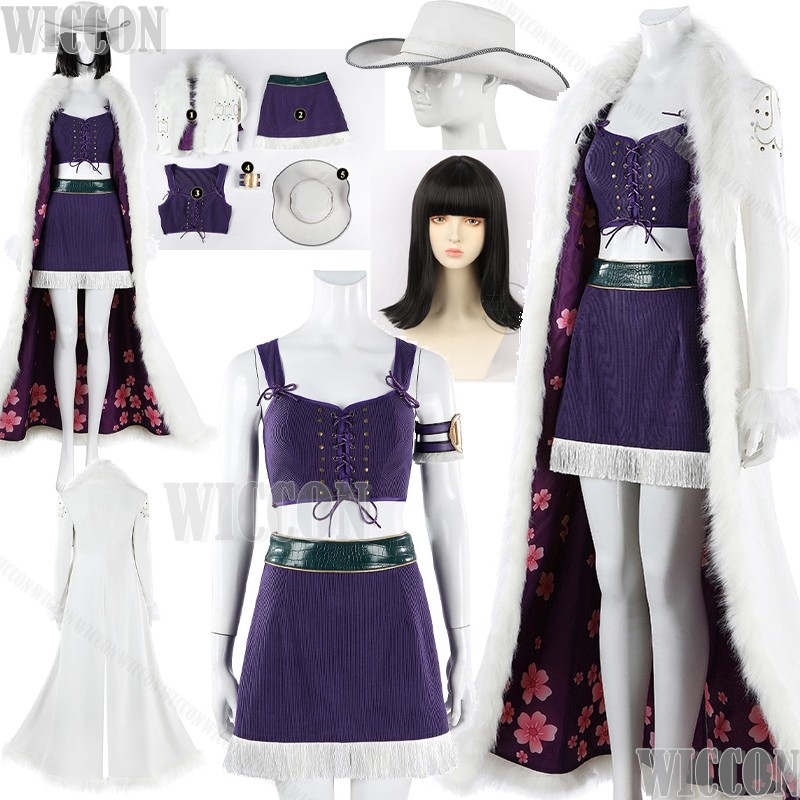 Anime Cosplay Long Black Hair - Nico Anime Film Robin cosplay kostuum
