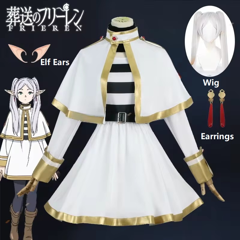 Violet Evergarden Dress - Sousou Geen Frieren Cosplay Kostuum Pruik