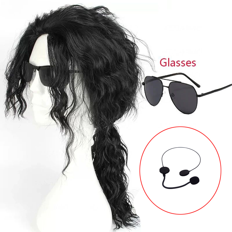 MJ Michael Cosplay Zwarte Prui - Anime Cosplay Long Black Hair recensie en prijs