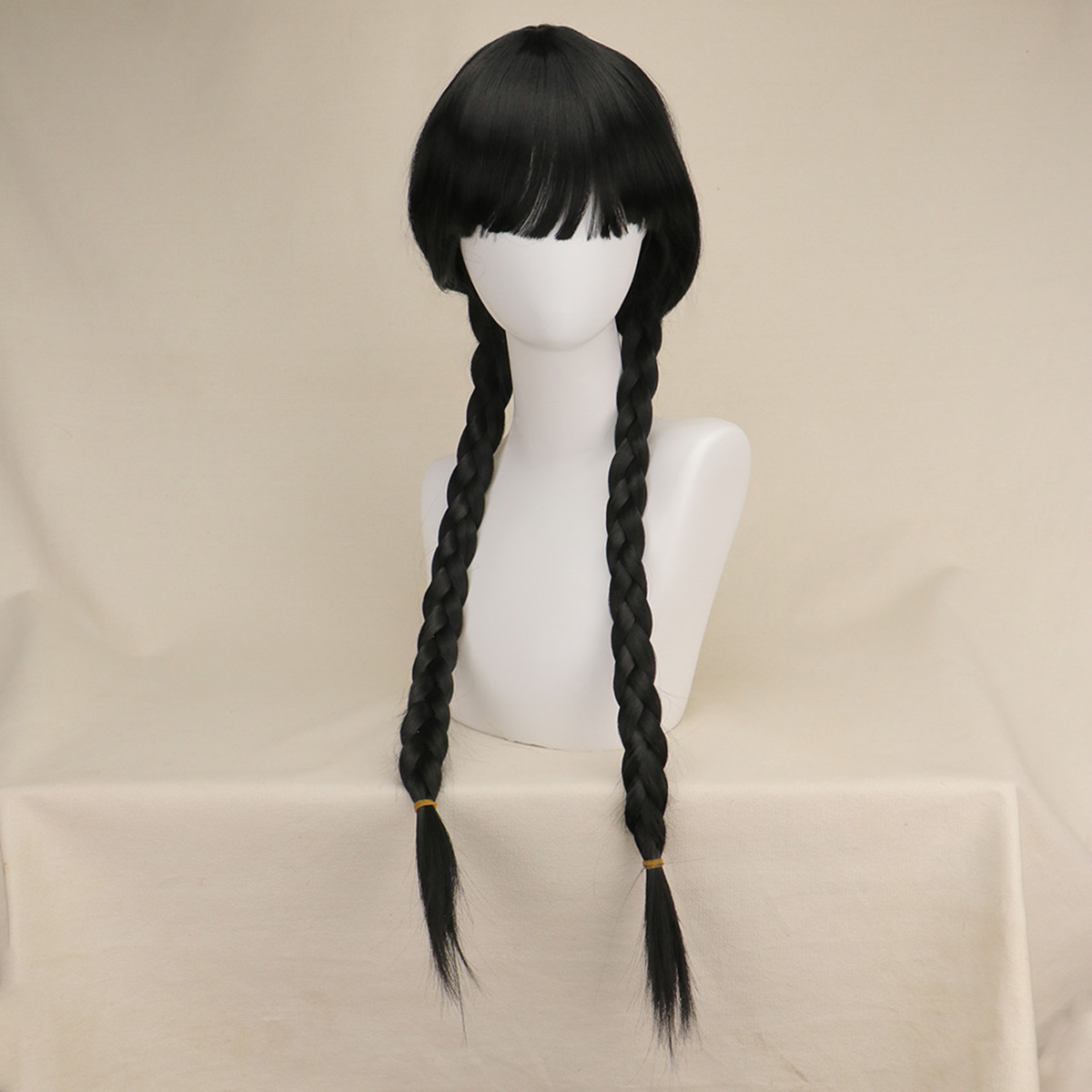 Lange gotische cosplay pruiken - Anime Cosplay Long Black Hair recensie en prijs