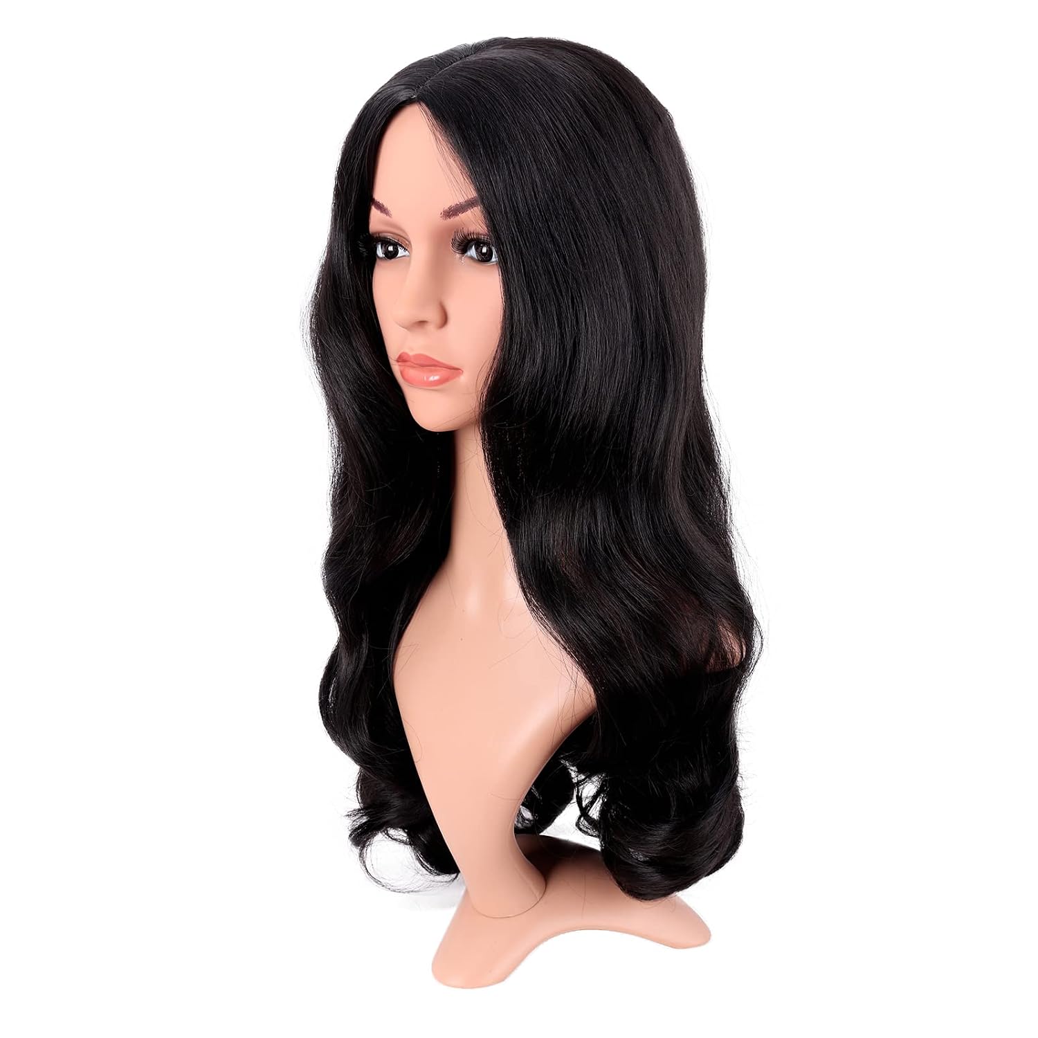 Lang krullend haar Middelste d - Anime Cosplay Long Black Hair recensie en prijs