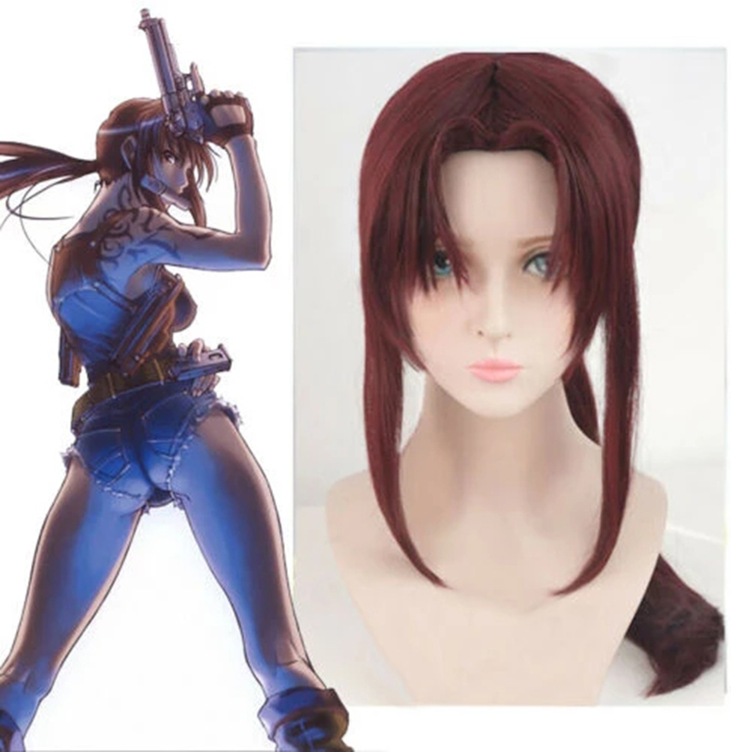 Nieuwe Black Lagoon Rebecca Re - Anime Cosplay Long Black Hair recensie en prijs