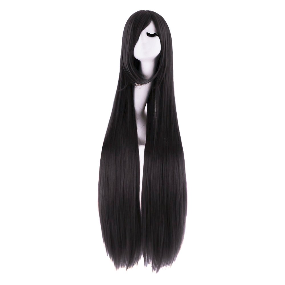 40 Inch 100 cm Lange Rechte Co - Anime Cosplay Long Black Hair recensie en prijs