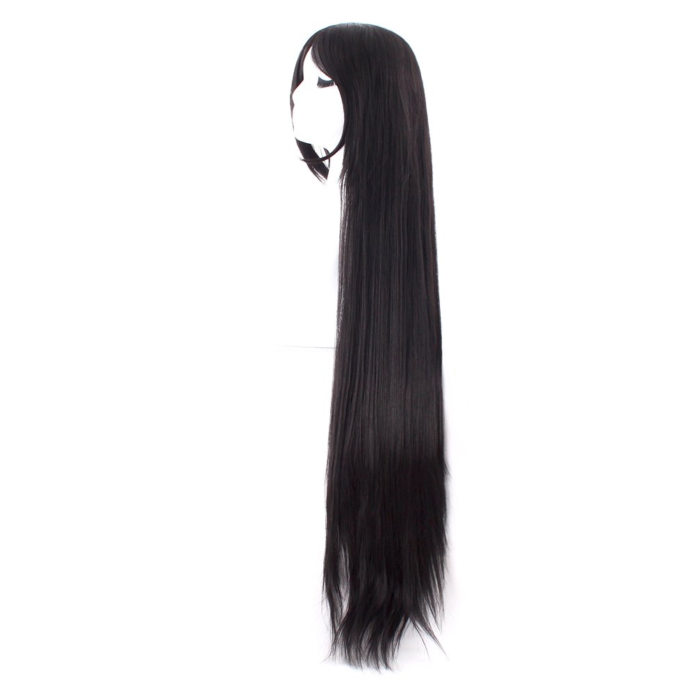 40 Inch 100 cm Lange Rechte Co - Anime Cosplay Long Black Hair recensie en prijs