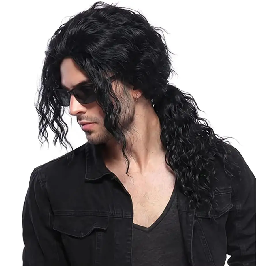 Anime Michael Jackson Cosplay  - Anime Cosplay Long Black Hair recensie en prijs